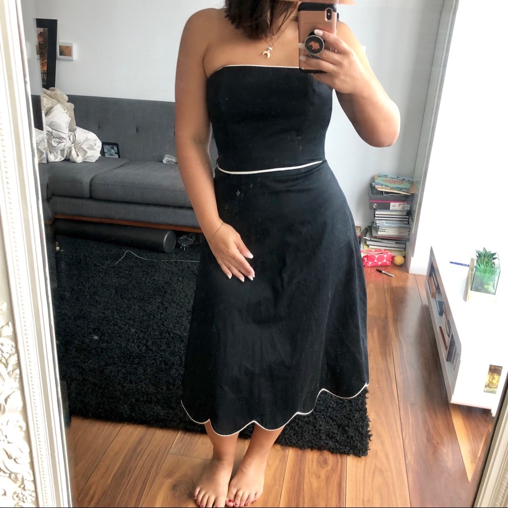 Beautiful Black & White Midi Dress